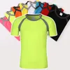 Women's Men's fitness clothing ping pong badminton sports T-shirt red black yellow green custom any color and size