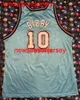 100% sömd mästare #10 Mike Bibby Teal Basketball Jersey Mens Women Youth Number Name Jerseys XS-6XL