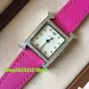 Mode berühmte marke design echtes leder uhr quadrat dail inlay zirkon kristall cz uhr uhr frauen weibliche bund uhren