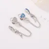 Convient aux bracelets de Pandora 20pcs Silver Coeur Casier Key Sécurité Charme Charme Perles Bead Bead