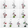 Keechain Casechain Christmas Party Favor Tasto chiave in lega di zinco Fascolo Santa Xmas Tree Snowman Bell Impiccante Decorazioni per le vacanze Regalo Hy0065