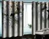 Personalizado 3D cortina branca peônia alta na paisagem sonhadora sala de estar quarto bonito preto blackout cortinas