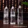 Naturalny kryształ Duży jasny wieżowy kwarcowy punkt kwarcowy Clear Crystal Obelisk Wand Healing 2087 V2