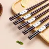 WoodenWay 10 Pairs Non-Slip Sushi Chopsticks - Reusable, Chinese Gift, Anti-Skid, Solid Wood, Lightweight.