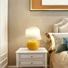 Französische cremefarbene Tischlampe mittelalterliche glasierte Nachttischlampen Wohnzimmer nordische dekorative Pilztische Lichter für Schlafzimmer Luminaria