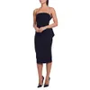 Ocstrade Black Bandage Jurk Aankomst Zomer Sexy Dames Midi Boodon Night Club Party 210527