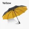 Hommes femmes automatiques ouvertes / fermées parapluie pliante forte coupe-vent portable voyages compacts business sol sun parapluies pluie