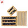 Retro Solid Wood Ring Display Stand Velvet Ring Slot Cufflink Earring Jewelry Holder Ring Jewelry Tray Organizer Stand