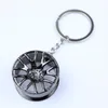 Partihandel bilhjul Keychain Party Favor Boys Guld Silver Svart Färgglada Creative Zinc Alloy Wheels Key Chain Pendant Present 4 Färg