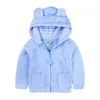 Pile per bambini Cappotto spesso invernale Neonato Ragazzi Ragazze Cerniera con cappuccio Orso Giacca con cappuccio Capispalla Cartoon Cardigan Camicia con cappuccio Top 210413