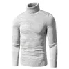 TFU Män 2021 Höst Ny Casual Blandad Färg Bomull Fleece Turtleneck Sweater Pullovers Winter Fashion Warm Tjock Y0907