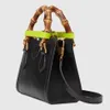 Borsa tote di design classico di lusso da donna, mini borsa in bambù, borsa a tracolla messenger twist, nave libera