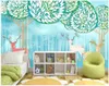 Custom photo wallpapers for walls 3d mural wallpaper Modern Nordic hand drawn forest bear deer cute cartoon children's room background wall papers home decoration