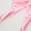 Vrouwen Kant Slipjes Laag-Taille Ondergoed Thong Vrouwelijke G String Ademend Erotische Lingerie Open Crotch Temptation Embroidery Intimates Femme Bragas