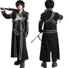 Anime Kirigaya Kazuto Cosplay Costumes Sword Art Online Kirito Shoes Alicization Wigs Boots Uniform Set Adult Unisex Y0903