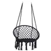 Chaise hamacs Black Swing Max 330 lb suspendue Chaises balançoires de corde de coton de coton pour intérieur et extérieur US STOCK A46 A39206F