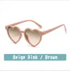 Groothandel Candy Heart kinderzonnebril Leuke zonnebrandcrème Brillen Fashion Party Girls Kid Roze bril Oculos De Sol