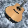 41 pollici D stampo abalone intarsiata folk fingerstyle chitarra acustica