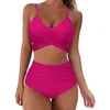 Women's Swimwear Bikini 2022 Summer Solid Set High Waist Zwempak Women Brazilian Bodysuit Sexy Swimsuit Biquini #T3G