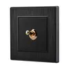 Antieke Black Wall Switch 86 Type Retro Toggle 1 Gang 2 3 4 2 Way 10A 110 V-250V Houten Panel Messing Hendel