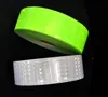 5 cm * 50m Fluorescente verde piscando sinal de segurança vestuário reflexão tira sapatos sapatos saco acessórios reflexivo pvc torneira para estrada