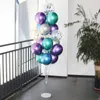 1/2 set gelukkige verjaardag ballonnen lucht ballen stand stok balon verjaardag partij decoratie kinderen volwassen ballon houder ballons accessoire 210610