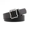 Cinture 2021 Cintura da donna Bianco perla larga Fibbia ad ardiglione in metallo femminile Vita per donna Jeans Certure Girdle