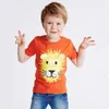 Lion Baby Boys T Рубашки малышей Tee Рубашки с коротким рукавом футболка малыша топ хлопчатобумажная толстовка мальчик синглет джерси мягкая блузка 1-6year 210413