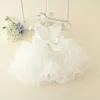 小売の高級赤ちゃんガールチェック柄チェック弓Tutu Gown Dress 1-5年子供誕生日ケーキ幼児結婚式フォーマル210529