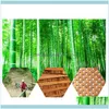 Matten Badezimmerzubehör Home GardenTeak Holz Badematte Füße Dusche Boden Natürlicher Bambus Rutschfest Groß1 Drop Lieferung 2021 2Tq8I