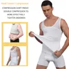 Mäns kroppsformar Herrens midja tränare bälte fitness tops Shaper Mage Slimming Sheath Abdomen Shapewear Compression Shirts
