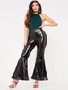 Sexy Shining Sequin Flare Pants pour femme haute taille fusées culotte paillettes de paille