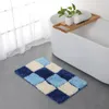 Européen géométrique flocage siège de toilette couvre tapis de sol costume ménage absorption d'eau anti-dérapant tapis U forme coussin 3 pièces ensemble