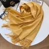 Scarfs Designer Gradient Scarf Designers Classic Letter Long Shawl Women Soft Silk Wool Cashmere Scarves With High QualTiy Mec1