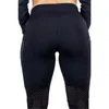 Femmes taille haute pantalons de yoga sans couture Patchwork Leggings Sport entraînement en cours d'exécution Fitness Sportswear Gym couleur unie collants noir H1221