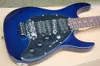 6 cordas azuis marinhos guitarra elétrica com ponte tremolo, rejuvenescimento, seis pickups, customizável