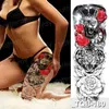 큰 임시 섹시한 문신 여성 허벅지 다리와 소매 패턴 방수 Tatoo 다크 쿨 스티커 바디 아트