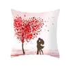 Valentine Day Sofa Pillow Case 18x18 Inches Valentine's Decoration Pillow Cover Couch Home Wedding Office Cushion Decor