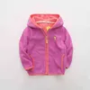 Children Hoodies Coat Spring/Autumn Kids Zipper Polar Fleece Outwear Coat For Boys Girls 3-14 Year Sweatshirt G1028