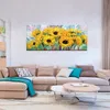 Schilderijen grote maat handgemaakte olieverf abstracte zonnebloem op canvas moderne muur kunst thuis decoreren handgeschilderd dik beeld