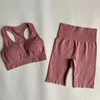 Yoga outfit 2022 Kvinnor S￶ml￶s sportdr￤kter sportbh h￶g midja fitness shorts femte byxor gym set l￶pande sportkl￤der tr￤ningskl￤der