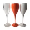 Engångs mjukvara 175ml plast champagne glas vin bar akryl transparent bägare cocktail koppar festliga parti levererar bröllop tabellwa
