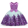 Enfants filles robe princesse été filles fête élégante robe pour fille mariage anniversaire fleur enfants bébé fille vêtements Vestidos Q0716