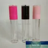 Tubos claros vazios do brilho da garrafa Clear varinha 5.5ml Redondo Lipgloss Tube Rosa Recipiente de embalagem de embalagem 30 / 50pcs