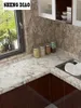 Tapeter tapeter självhäftande marmor mönster klistermärken kök olja och vattentäta skåp bord bänkskivor möbler renovering dekor
