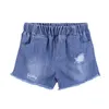 3 peças roupas para crianças meninas verão fora camisa de ombro tubo de tubo de topo buraco denim shorts headbit conjunto conjunto 210413