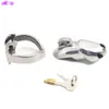 2021 HT-V4 Metal Male Chastity Device Stainless Steel Cock Cage Penis Ring Lock BDSM Bondage Gear Adult Erotic Sex Toys for Men P0826