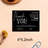Minimalistische Dankeschön-Karte für Ihre Bestellung, Visitenkarte, Kundennotiz, Kauf, schwarze Grußkarten