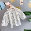 Spring baby girls cute floral long sleeve shirts kids cotton clothes Tops 1-6Y 210331