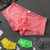 Underpants Mans Bulge Pouch Boxer Brief Sexy Underwear Slip Homme Calzoncillos Translucent Underpant Male Breathable Short Men Soft Panties